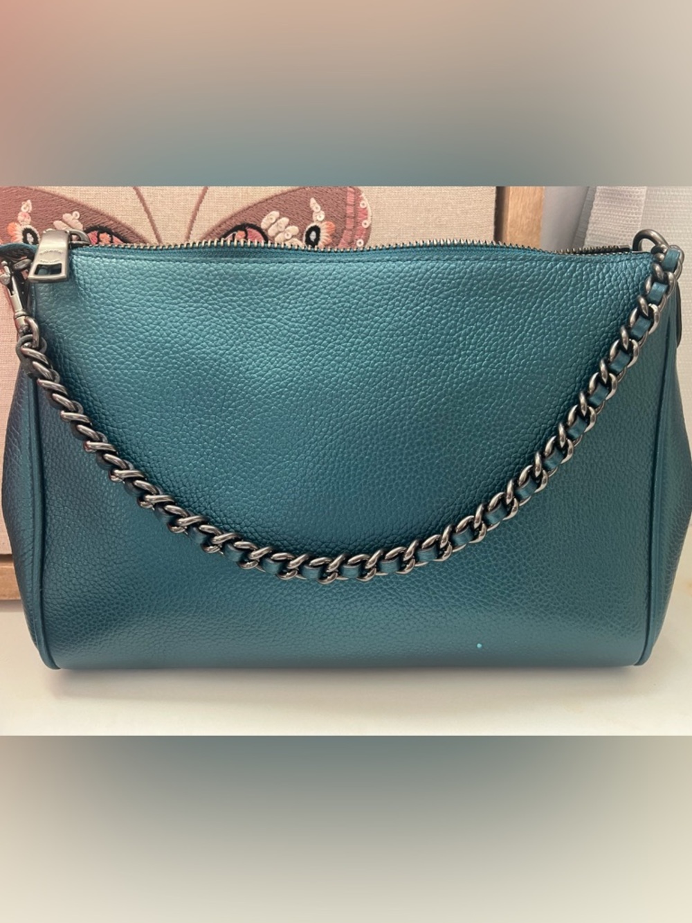 Coach Carrie metallic purse - Picture 7 of 15